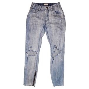 One x One Teaspoon High Waist Freebird Distressed Jeans size 24